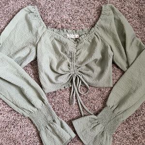 Sage Off Shoulder Top